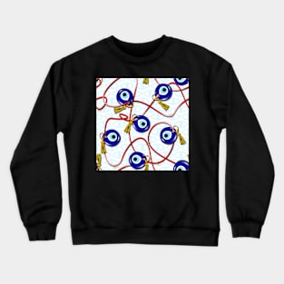 Turkish traditional amulet pattern, evil eye Crewneck Sweatshirt